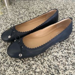 Ralph Lauren Glennie Leather Flat, Size 8.5